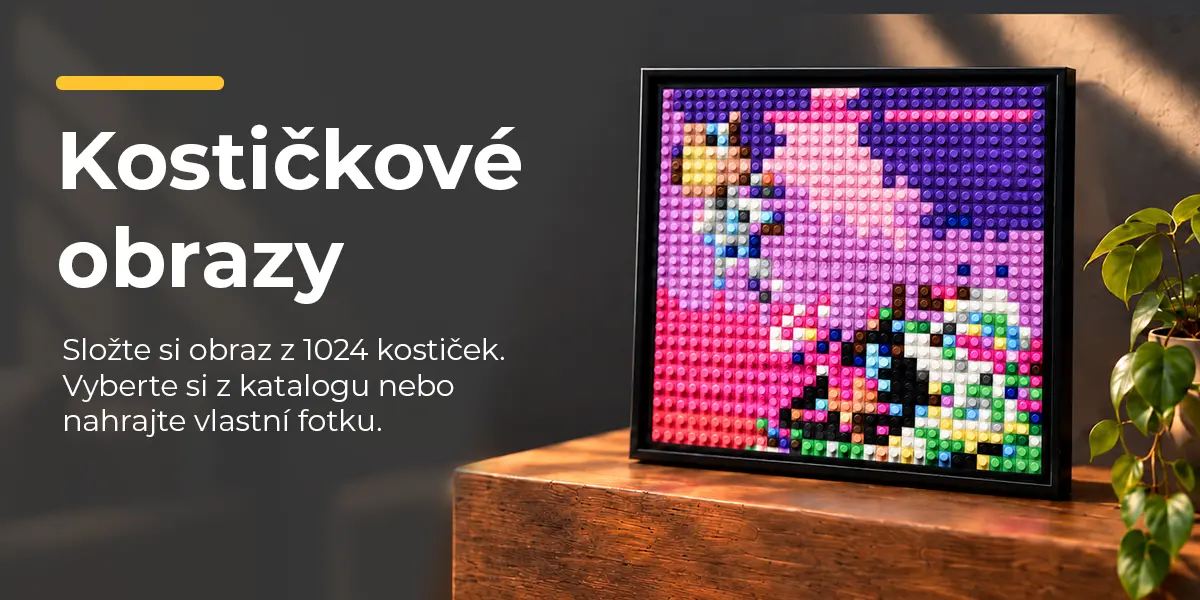 Kostičkové obrazy. Složte si obraz z 1024 kostiček. Vyberte si z katalogu nebo nahrajte vlastní fotku.
